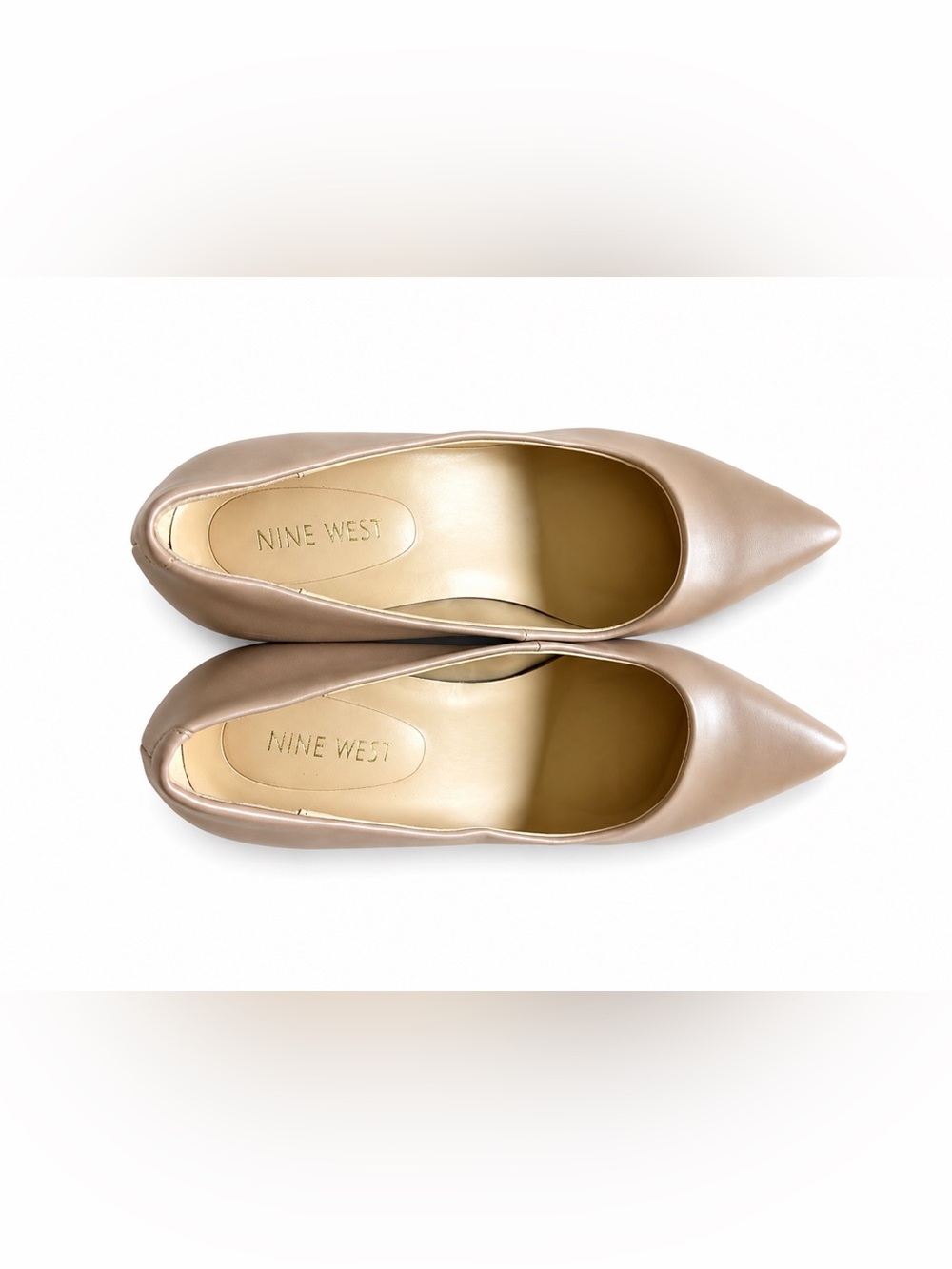 Nine West Women’s Tan Pointed Toe Flats Size 7M Classic Slip-On Dress Shoes
